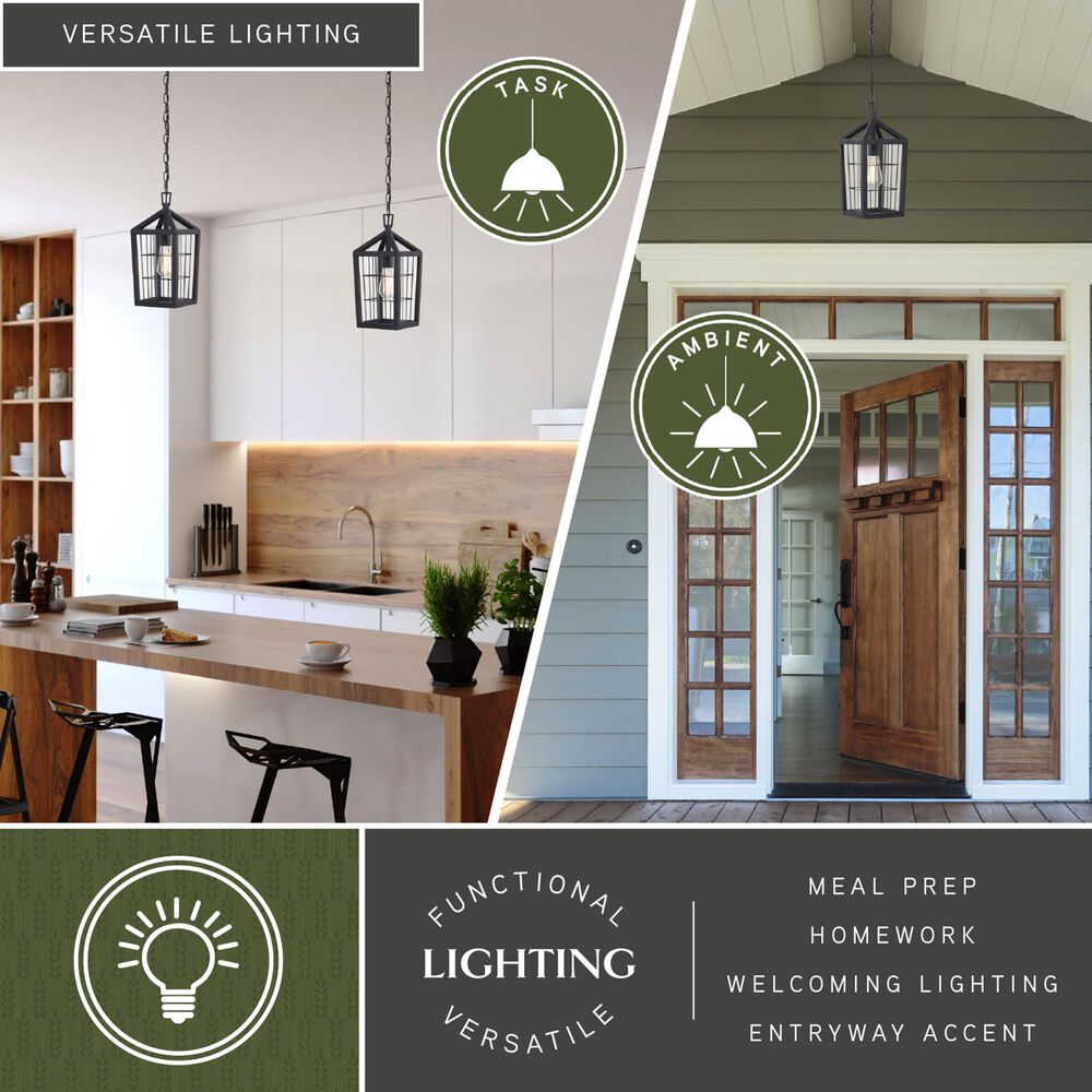 Vaxcel Gage 1-Light Outdoor Pendant in Volcanic Black, , large
