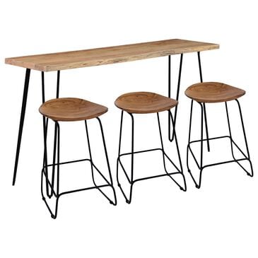 Waltham Nature"s Edge Sofa Table and Three Stools in Natural, , large