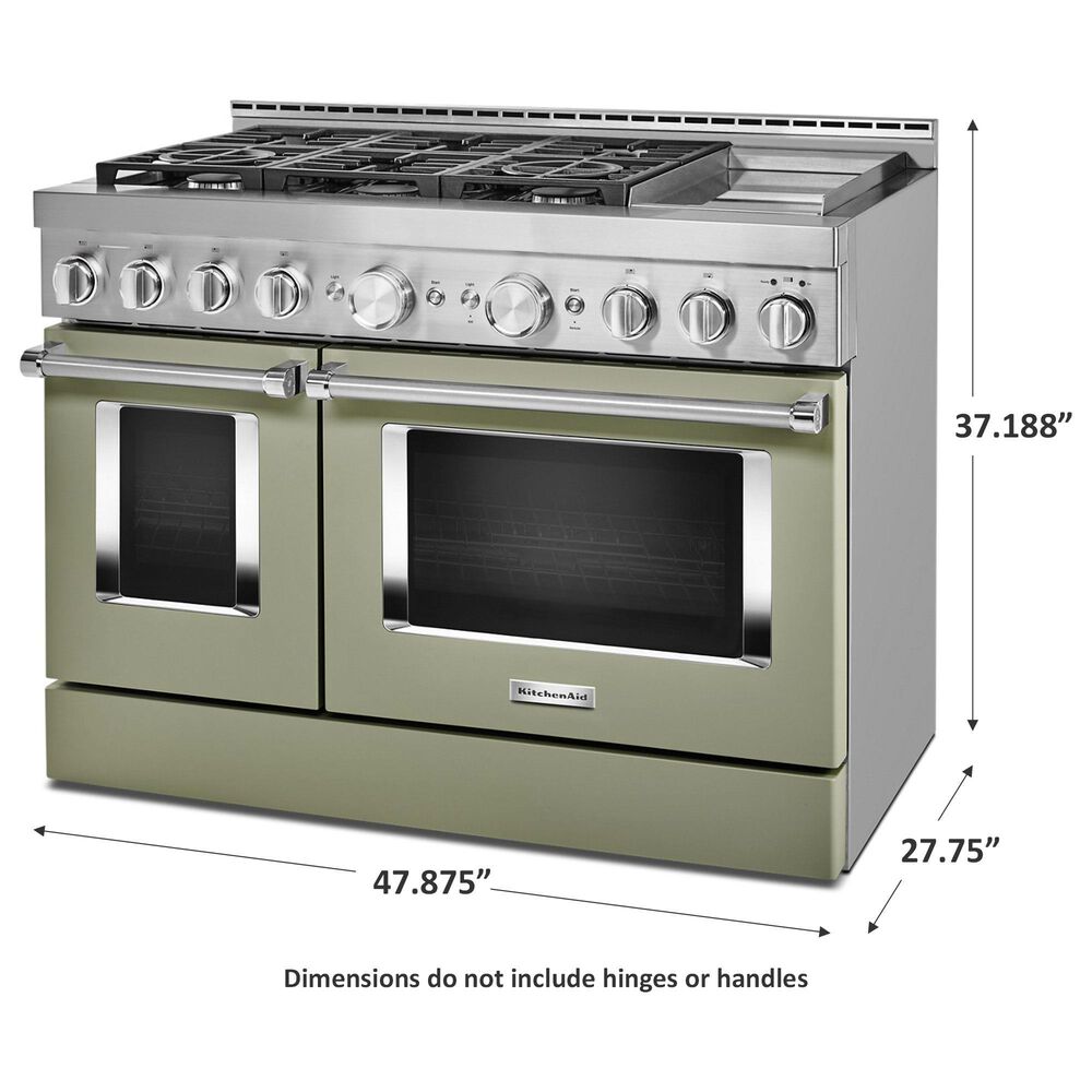 KitchenAid 6.3 Cu. Ft. Freestanding Gas Range with Griddle in Avocado Cream, , large