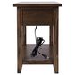 Waltham Bakersfield Power Chair Side Table in Brown, , large