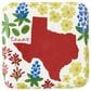 One Hundred 80 Degrees Texas In Bloom Handmade Square Melamine Platter in Red, , large