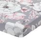 Lambs & Ivy Watercolor Floral Cotton Crib Sheet Grey, Pink and White, , large