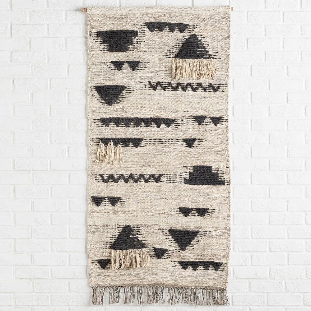 Surya Asher Wall Hanging in Charcoal and Taupe, , large
