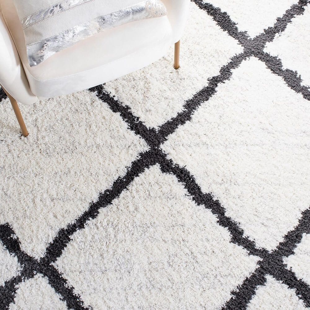 Safavieh August Shag 8&#39; x 10&#39; Ivory and Black Area Rug, , large