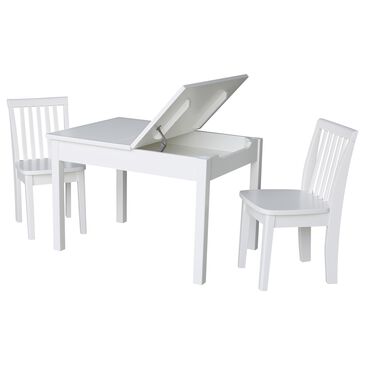 International Concepts Mission 3 Piece Juvenile Storage Table Set in White, , large