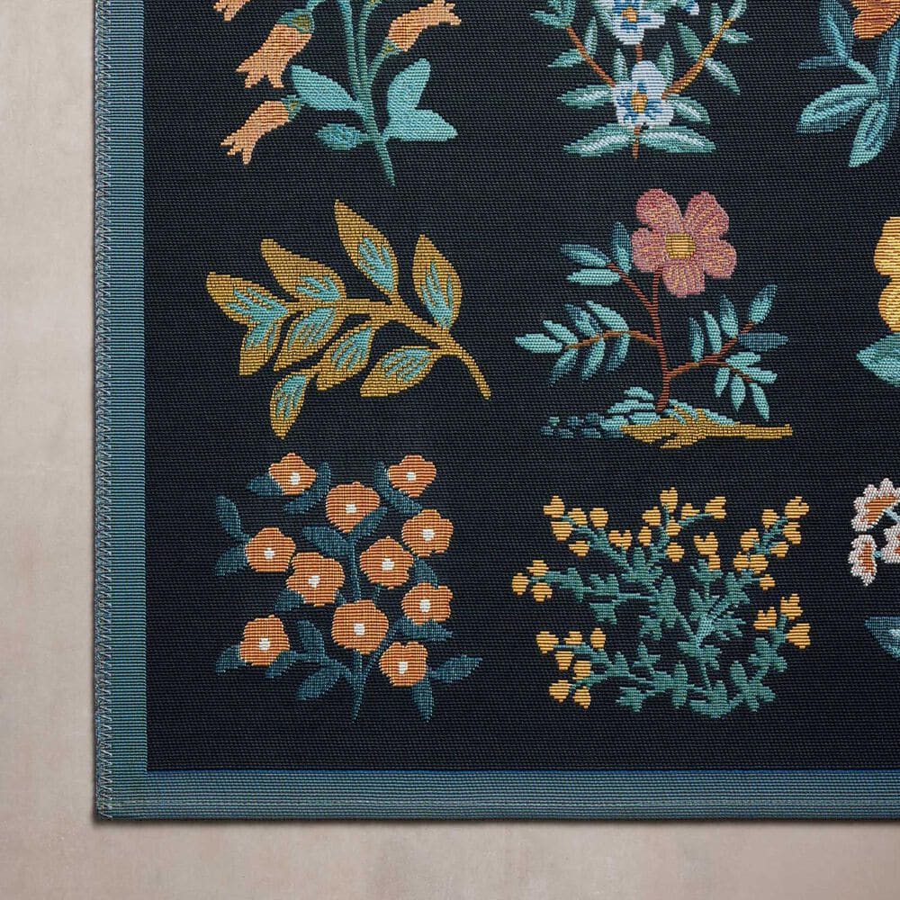 Rifle Paper Co. x Loloi Perennial Wildflower 3&#39;11&quot; x 5&#39;11&quot; Black Area Rug, , large