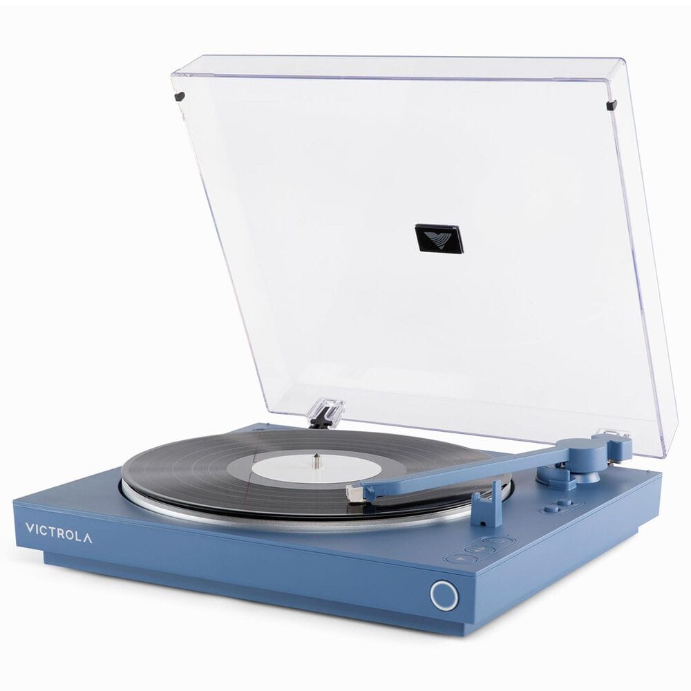 Victrola 2-Speed Automatic Turntable with Bluetooth in Blue, , large