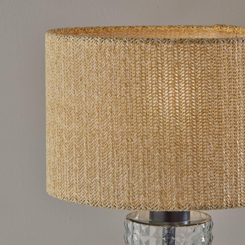 Adesso Delilah Table Lamp in Black and Clear, , large