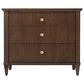 Hooker Furniture Archives 3-Drawer Nightstand in Walnut with USB Port, , large