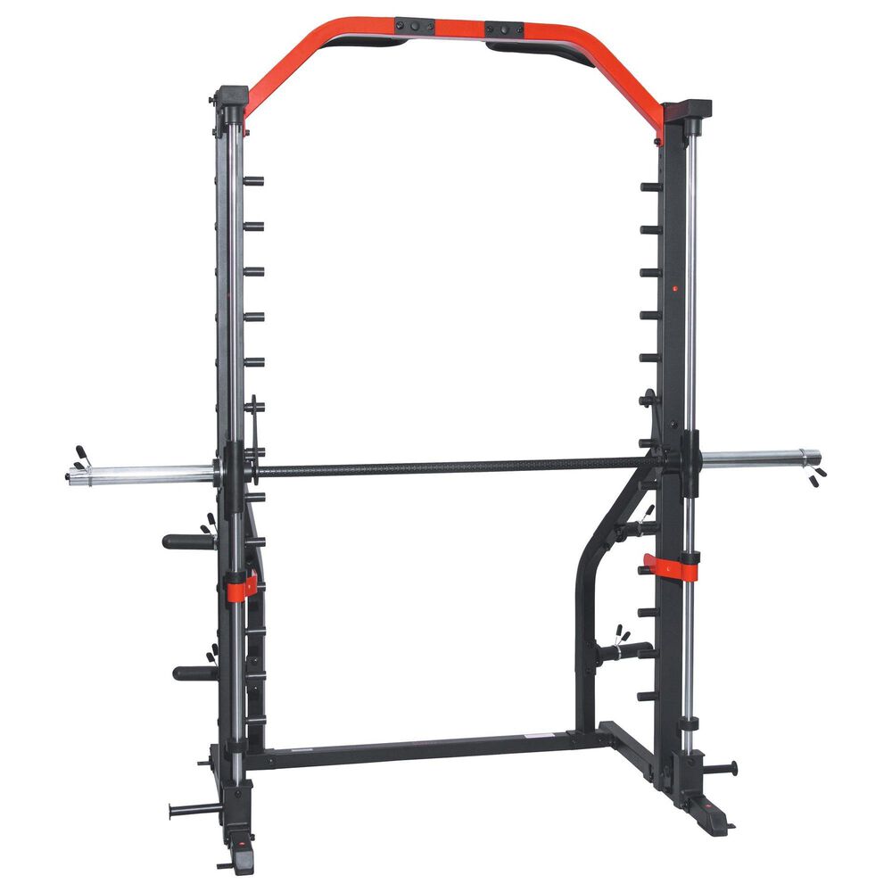 Sunny Health & Fitness Essential Series II Smith Machine Squat Rack in Black and Red, , large