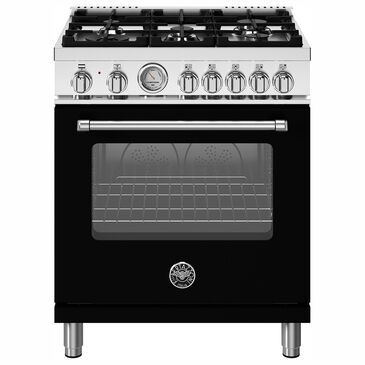 Bertazzoni Master 4.7 Cu. Ft. Freestanding Dual Fuel Range in Nero Matt, , large