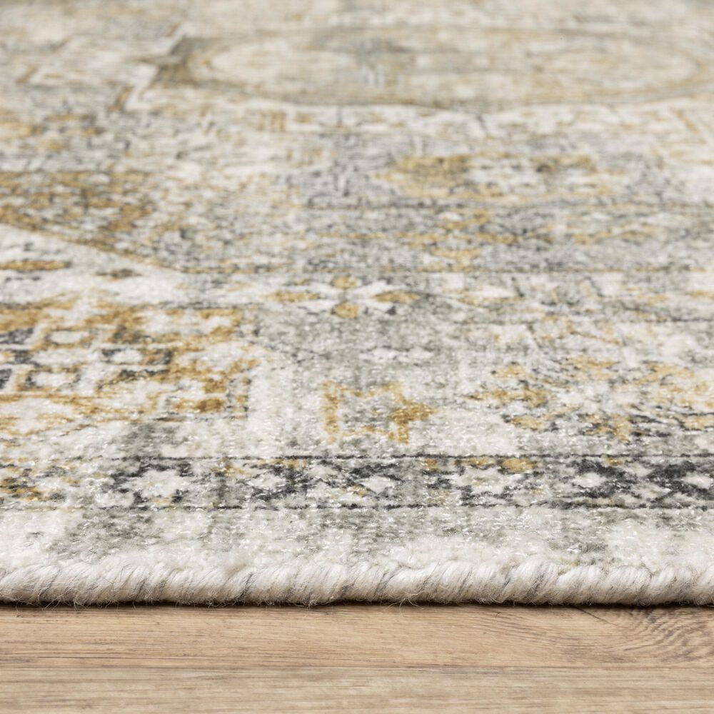 Oriental Weavers Windham Grey and Gold 2&#39;6&quot; x 10&#39; Runner, , large
