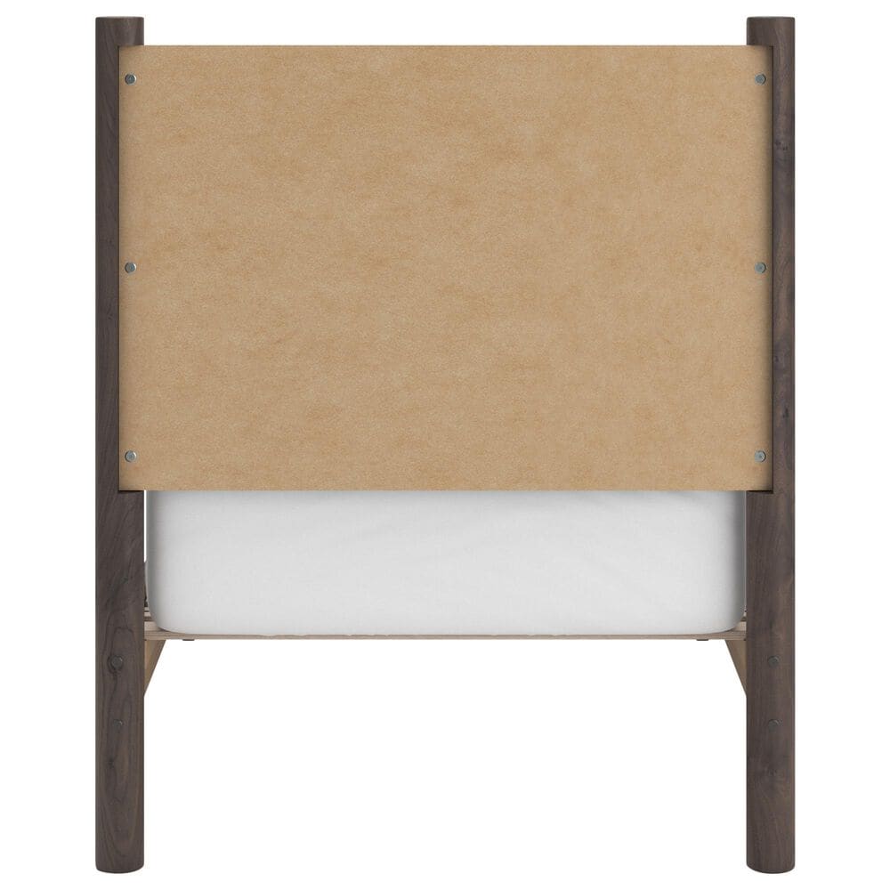 Ashley Pamytta 5-Piece Twin Panel Platform Bedroom Set in Rich Brown, , large