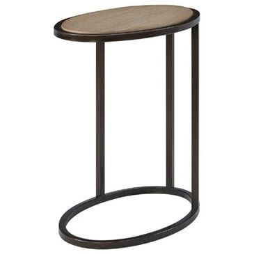 Bernards Furniture Trilogy Metal Wood Top Chairside Table in Toffee, , large