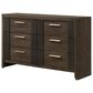 Everly Living Branx 6 Drawer Dresser Only in Brown, , large