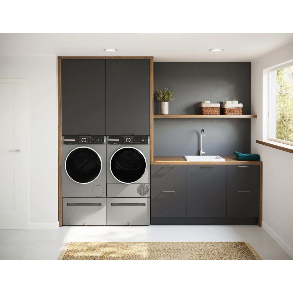 Bosch 800 Series 2.4 Cu. Ft. Front Load Compact Washer in Pearl Steel, , large