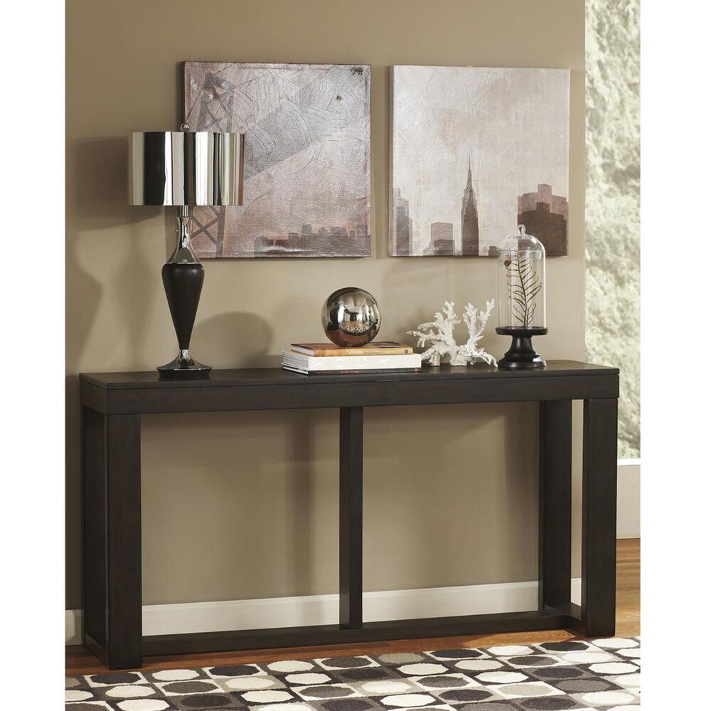 Signature Design by Ashley Watson Sofa Table in Dark Brown, , large