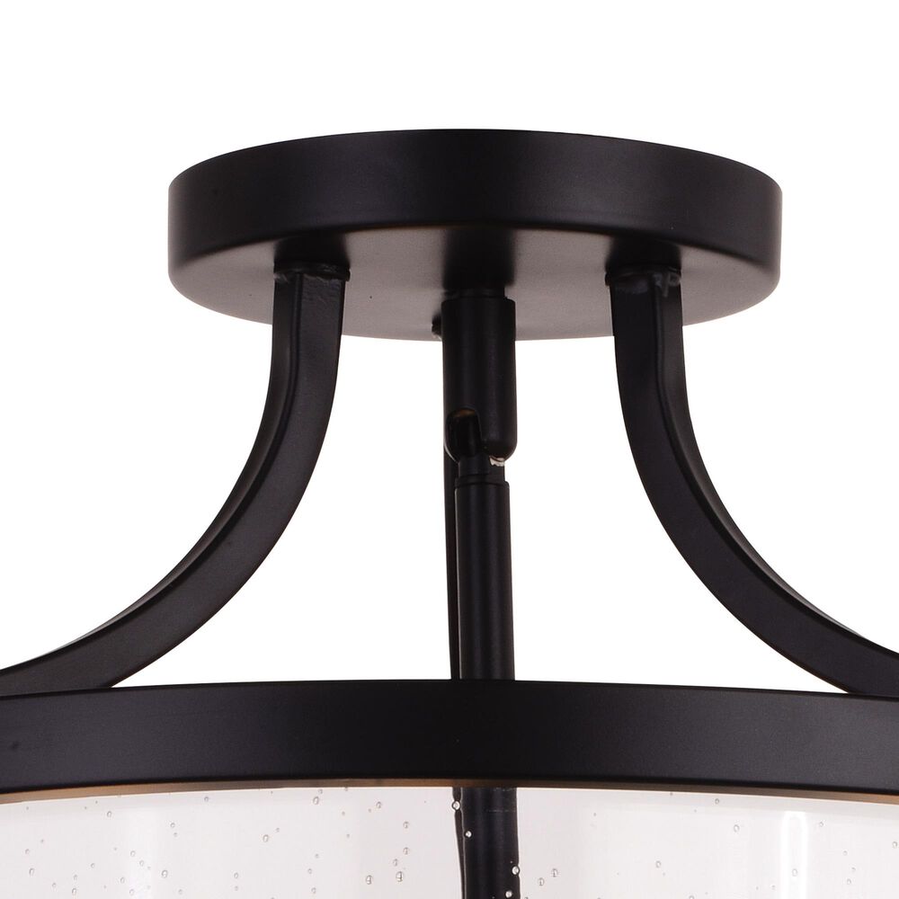Vaxcel Holbrook 3-Light Semi Flush Mount in Matte Black and Satin Brass, , large