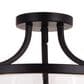 Vaxcel Holbrook 3-Light Semi Flush Mount in Matte Black and Satin Brass, , large