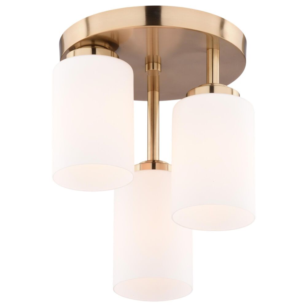 Vaxcel Park Ridge 3-Light Flush Mount in Champagne Gold, , large