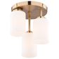 Vaxcel Park Ridge 3-Light Flush Mount in Champagne Gold, , large