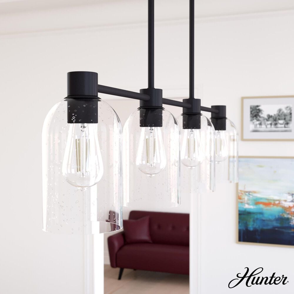 Hunter Lochmeade 4-Light Linear Chandelier in Noble Bronze, , large