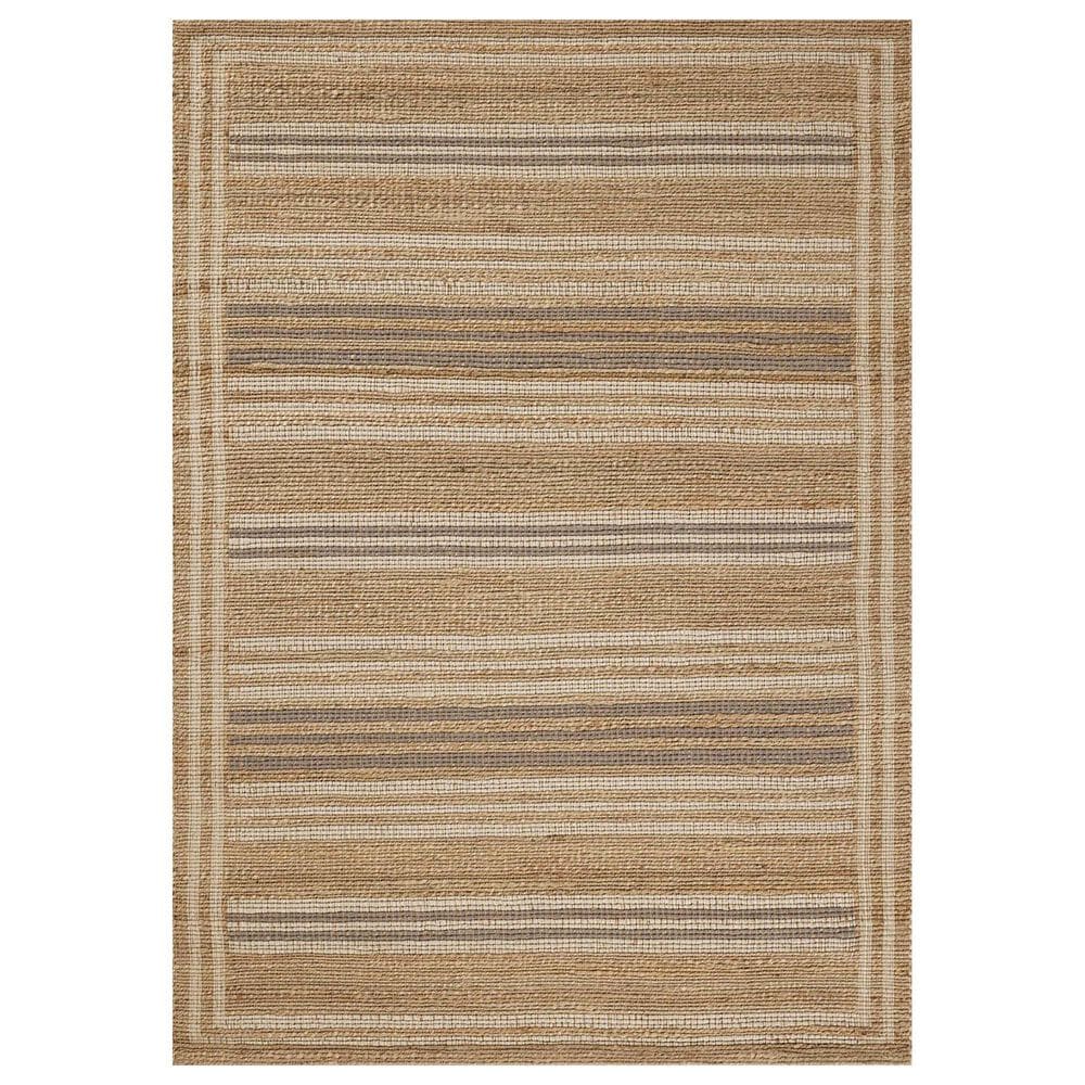 Chris Loves Julia x Loloi Judy 5" x 7"6" Natural and Dove Area Rug, , large