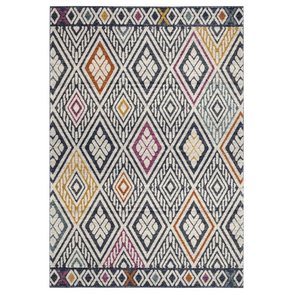 Safavieh Evoke EVK286N 5&#39;1&quot; x 7&#39;6&quot; Navy and Ivory Area Rug, , large
