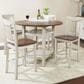 Valor Living Berkley 5-Piece Round Dining Set in Antique White, , large