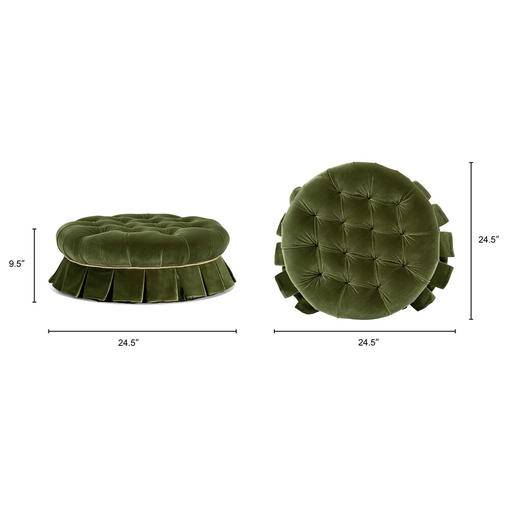 Jennifer Taylor Home Roquefort 24.5" Dog Sofa Bed with Box-Pleated Skirt in Olive Green, , large