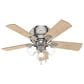 Hunter Crestfield 42" Low Profile Ceiling Fan with 3 Lights in Brushed Nickel, , large