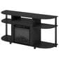 HOMLUX 47" Curved TV Stand with Electric Fireplace in Americano and Black, , large