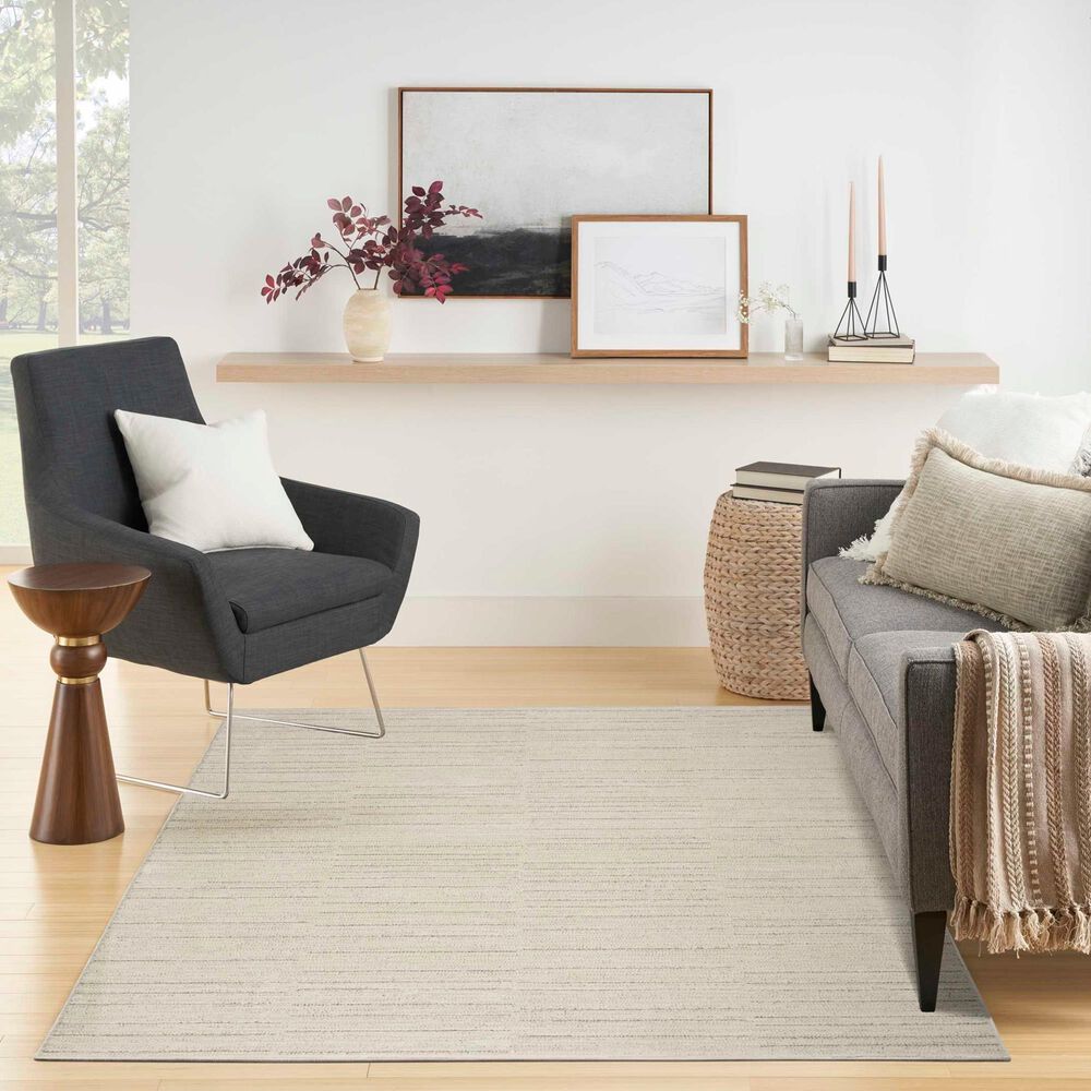 Nourison Andes AND02 3&#39;11&quot; x 5&#39;11&quot; Ivory and Grey Area Rug, , large
