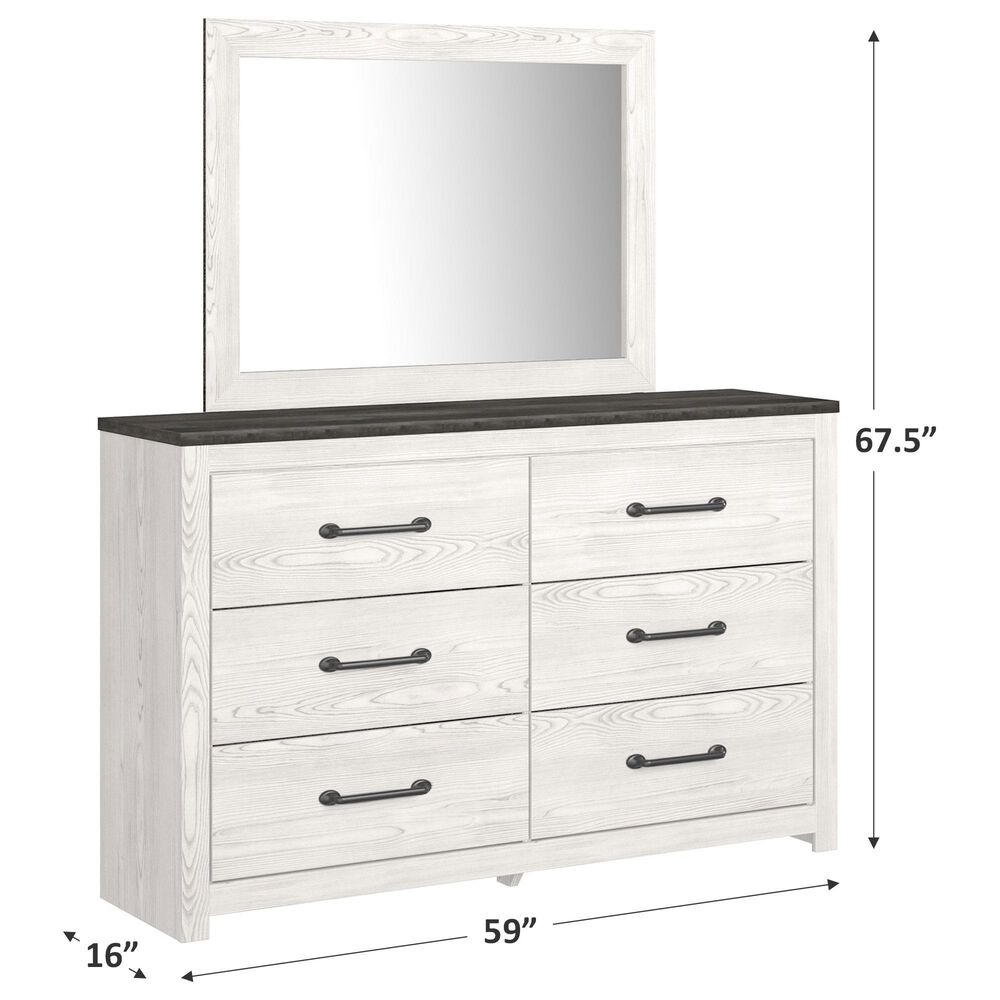 Ashley Gerridan Dresser and Mirror in White and Gray, , large