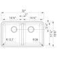 Blanco Diamond Equal Low Divide Double Bowl Kitchen Sink in Soft White, , large