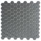 Emser Source Black 1" x 1" Hexagon on 11" x 11" Matte Porcelain Mosaic Sheet, , large