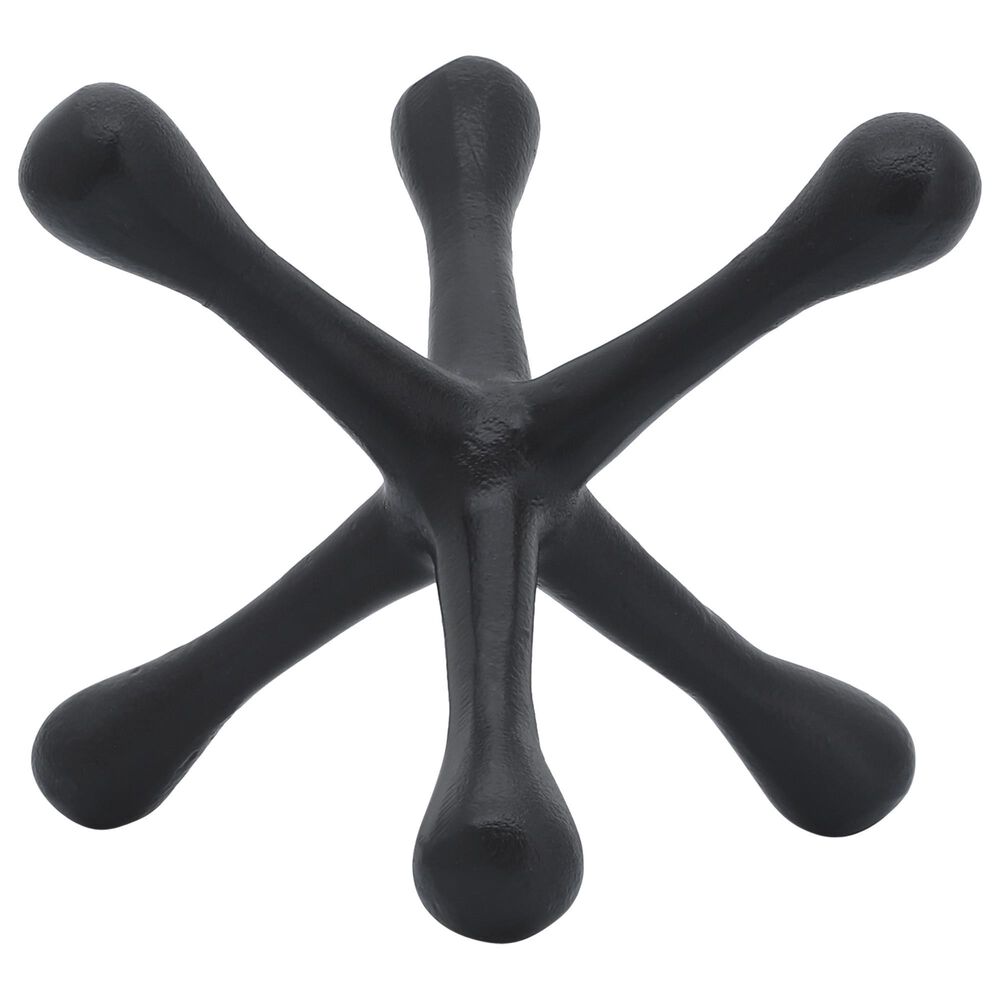 Sagebrook Home 8" Jacks Sculpture in Black, , large
