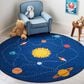Safavieh Kids Playhouse 5" Round Navy and Gold Rug, , large