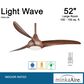 Minka-Aire Light Wave 52" Ceiling Fan with LED Light in Distressed Koa, , large