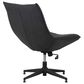 Impressions Vanity Lisa Vanity Chair with Dark Grey Cushion in Black, , large