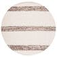 Safavieh Natura NAT321A 6" Round Ivory and Brown Area Rug, , large