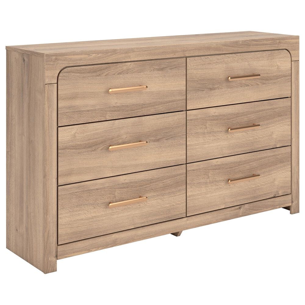 Ashley Kinlanni 6-Drawer Dresser in Tan, , large