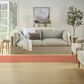Nourison Twist Reversible 2"2" x 10" Coral Indoor/Outdoor Runner, , large