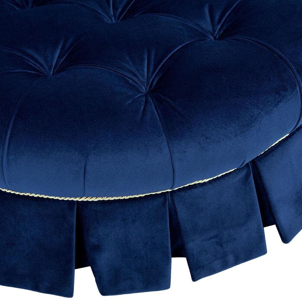 Jennifer Taylor Home Roquefort 24.5" Dog Sofa Bed with Box-Pleated Skirt in Navy Blue, , large