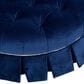 Jennifer Taylor Home Roquefort 24.5" Dog Sofa Bed with Box-Pleated Skirt in Navy Blue, , large