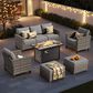 HOMLUX 6-Piece Patio Set in Dark Grey, , large