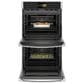 GE Profile 2-Piece Kitchen Package with Stainless Steel 36" Smart Built-In Convection Double Wall Oven and 36" Electric Cooktop in Black, , large