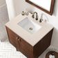 James Martin Vanities Amberly 30" Single Bathroom Vanity in Walnut with 3 cm Eternal Marfil Quartz Top and Rectangular Sink, , large