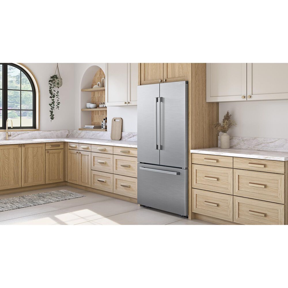 Samsung Bespoke AI 25 Cu. Ft. French Door Refrigerator with Zero Clearance Fit and In-Door Tall Water Dispenser in Fingerprint Resistant Stainless Steel, , large