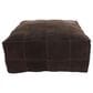Maple and Jade 35" Low Profile Square Stuffed Pouf in Dark Brown, , large